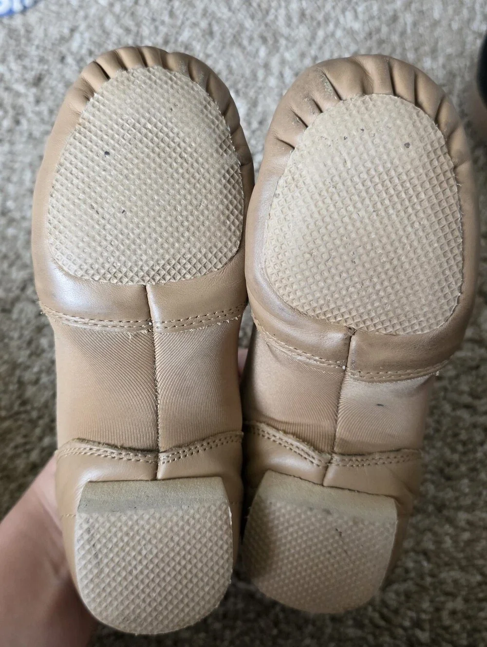 Jazz Neutral Tan Slip-On Leather Dance Shoes